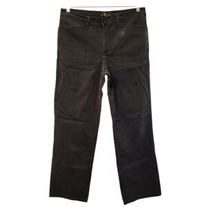 Gloria Vanderbilt Womens Chino Pants Size 14 Black High Rise Straight Stretch